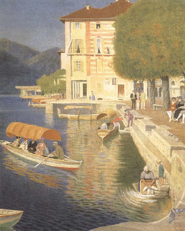 Joseph E.Southall The Quay,Orta china oil painting image